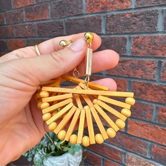 Free people Half Windmill Bamboo Earrings - Picture 9 of 10